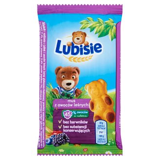 Lubisie Ciastko biszkoptowe z nadzieniem z jabłek i owoców leśnych 30 g