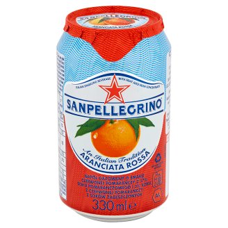Sanpellegrino Aranciata Rossa Napój gazowany o smaku czerwonej pomarańczy 330 ml