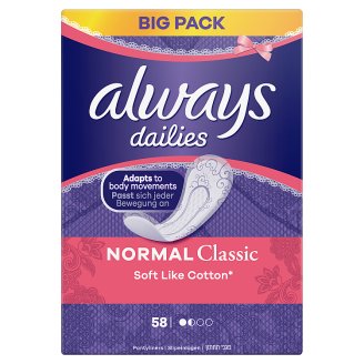 Always Dailies Soft Like Cotton Normal Wkładki Higieniczne x 58