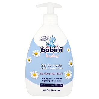 Bobini Baby Żel do mycia ciała i włosów dla niemowląt i dzieci 400 ml