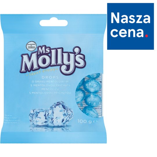 Ms Molly's Drops o smaku mentolowym 100 g
