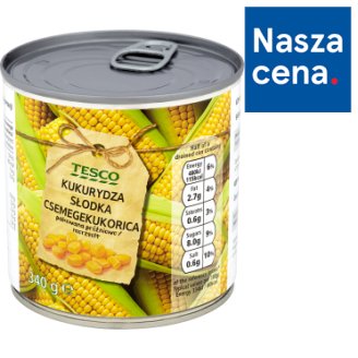 Tesco Kukurydza słodka 340 g