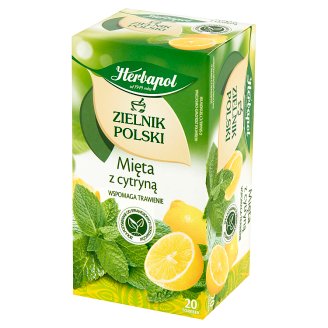 Herbapol Zielnik Polski Mięta z cytryną Herbatka ziołowo-owocowa 30 g (20 saszetek)