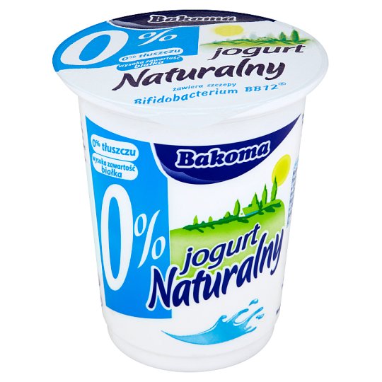 Bakoma Jogurt naturalny 0% 350 g