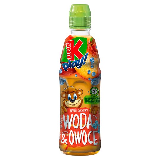Kubuś Play! Napój owocowy woda i owoce jabłko brzoskwinia 400 ml