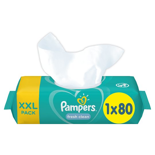 Pampers Fresh Clean Chusteczki nawilżane dla niemowląt 1 opakowania = 80 chusteczek nawilżanych