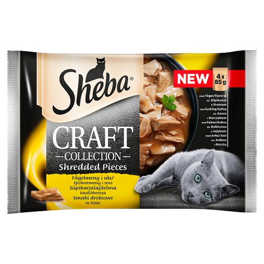 Sheba Craft Collection Karma pełnoporcjowa smaki drobiowe w sosie 340 g (4 x 85 g)