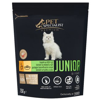 Tesco Pet Specialist Premium Karma dla młodych kotów bogata w drób i ryż 750 g