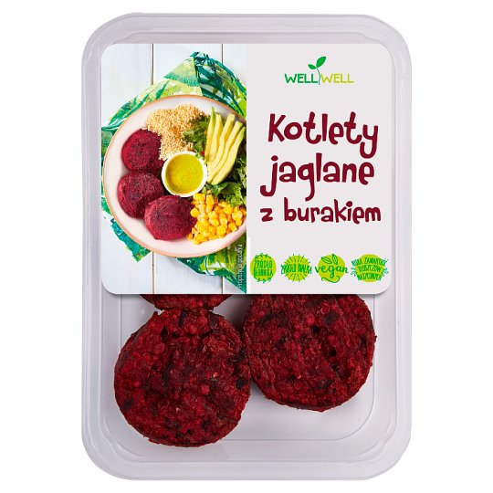 Well Well Kotlety jaglane z burakiem 190 g