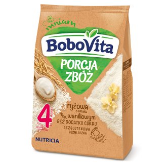 BoboVita Porcja zbóż Kaszka ryżowa o smaku waniliowym po 4 miesiącu 170 g