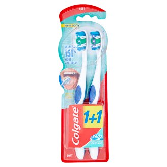 Colgate 360° Szczoteczka do zębów miękka 2 sztuki
