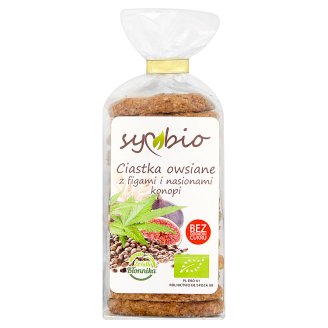 Symbio Ciastka owsiane z figami i nasionami konopi 190 g