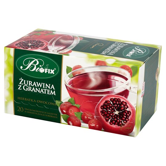 Bifix Premium żurawina z granatem Herbatka owocowa 40 g (20 saszetek)
