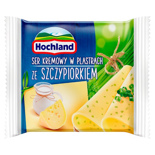 Hochland Ser kremowy w plastrach ze szczypiorkiem 130 g