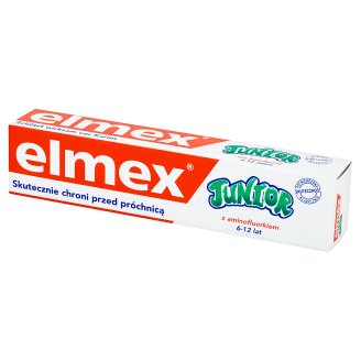 Elmex Junior z aminofluorkiem Pasta do zębów dla dzieci 6-12 lat 75 ml