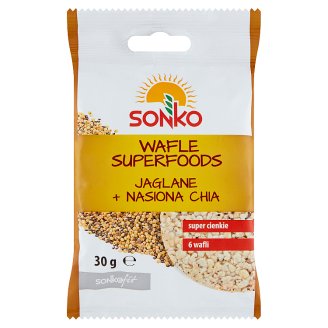 Sonko Fit Wafle superfoods jaglane + nasiona chia 30 g
