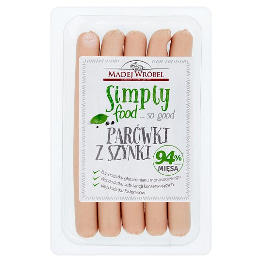 Madej Wróbel Simply food... so good Parówki z szynki 0,2 kg