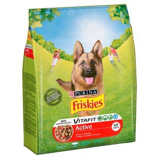 Friskies Vitafit Active z wołowiną Karma dla dorosłych psów 3 kg