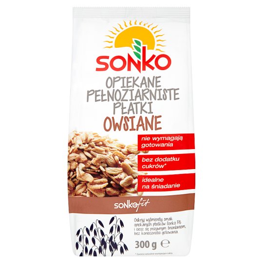 Sonko Fit Opiekane pełnoziarniste płatki owsiane 300 g