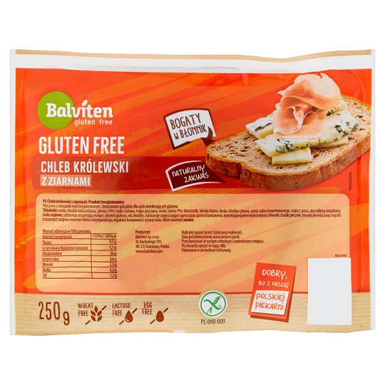 Balviten Chleb królewski ciemny z ziarnami 250 g
