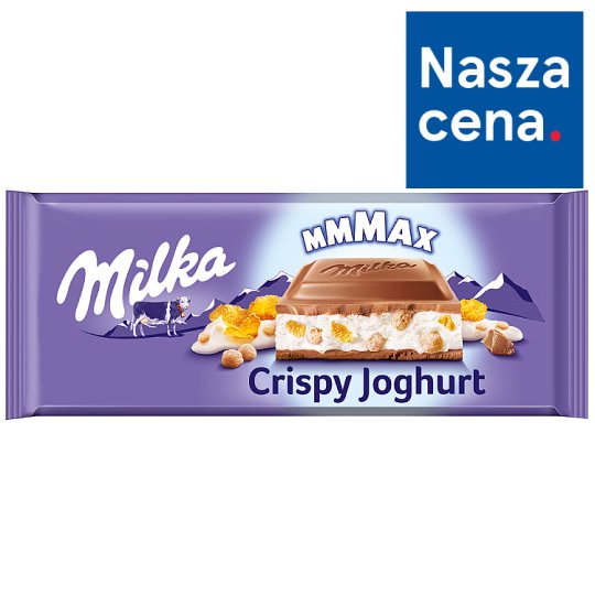 Milka Mmmax Czekolada mleczna Crispy Joghurt 300 g
