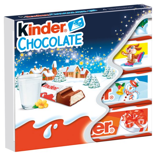 Kinder Chocolate Batoniki z mlecznej czekolady z nadzieniem mlecznym 50 g (4 x 12,5 g)