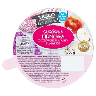 Tesco Express Menu! Surówka Firmowa z czerwonej kapusty z jabłkiem 300 g