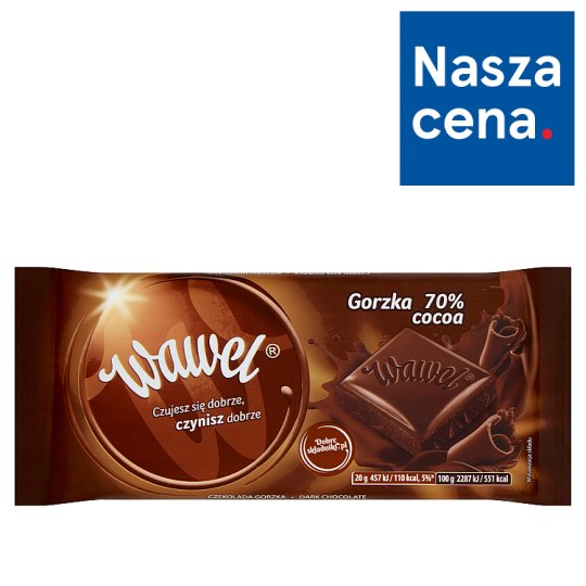 Wawel Czekolada gorzka 70% Cocoa 100 g