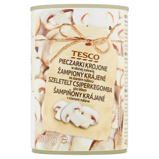 Tesco Pieczarki krojone w słonej zalewie 400 g