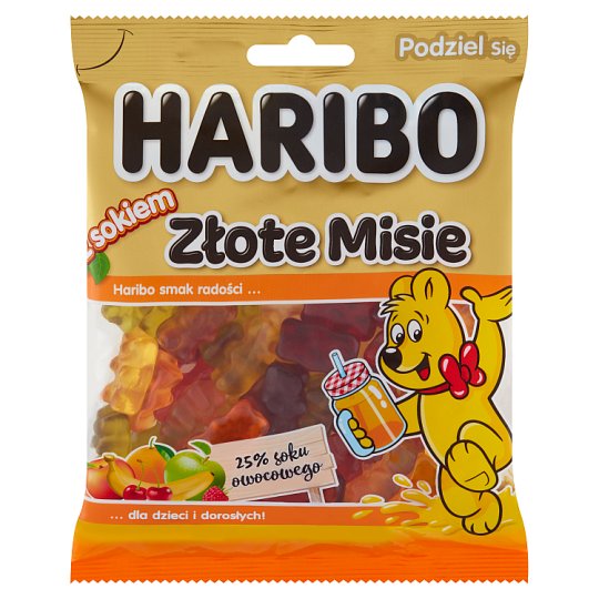 Haribo Złote Misie Żelki owocowe z sokiem 175 g
