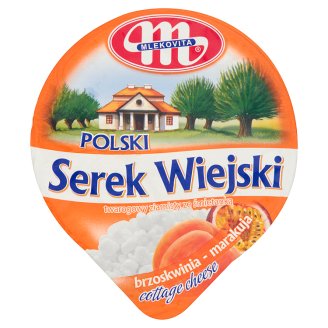 Mlekovita Polski Wiejski brzoskwinia-marakuja Serek twarogowy ziarnisty ze śmietanką 150 g