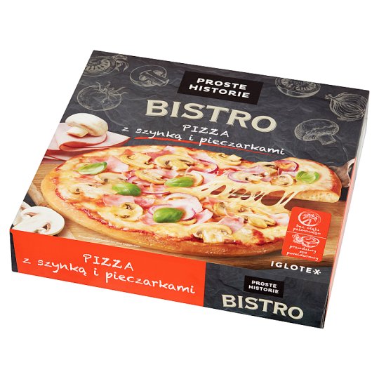 Proste Historie Bistro Pizza with Ham and Mushrooms 420 g