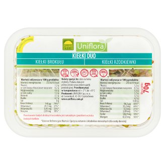 Uniflora Kiełki Duo Kiełki brokułu i rzodkiewki 70 g