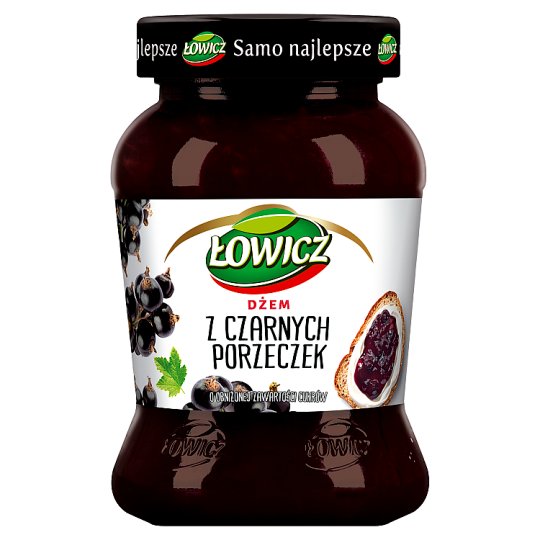Łowicz Dżem z czarnych porzeczek niskosłodzony 450 g