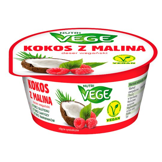 Nutri Vege Deser wegański kokos z maliną 150 g