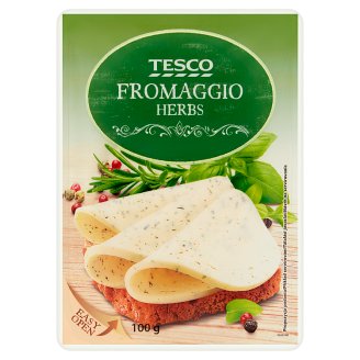 Tesco Fromaggio Serek śmietankowy z ziołami w plastrach 100 g
