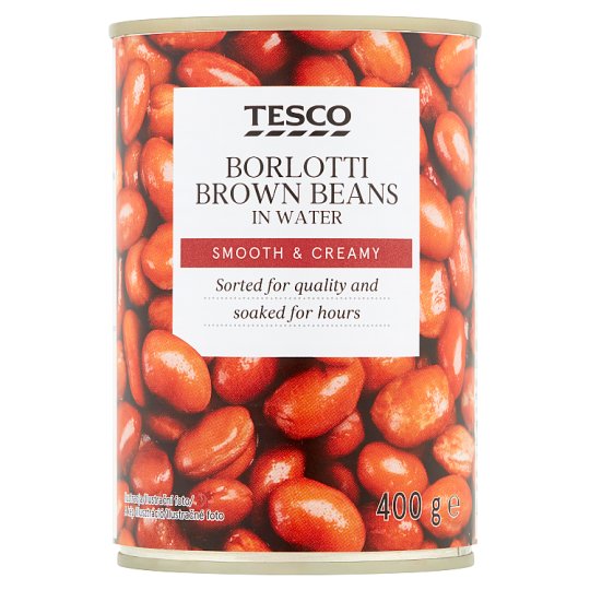 Tesco Fasola Borlotti w wodzie 400 g