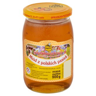 Apis Miód z polskich pasiek wielokwiatowy pszczeli nektarowy 900 g