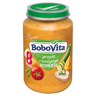 BoboVita Jarzynki z soczystym indykiem po 8 miesiącu 190 g