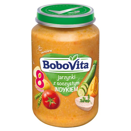 BoboVita Jarzynki z soczystym indykiem po 8 miesiącu 190 g