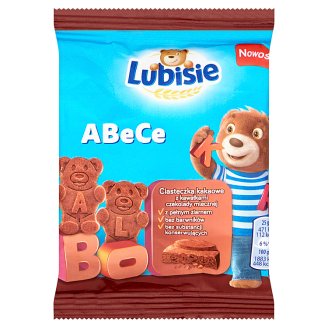 Lubisie ABeCe Ciasteczka kakaowe z kawałkami czekolady mlecznej 25 g