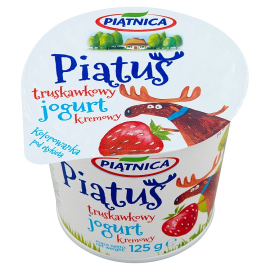 Piątnica Piątuś Jogurt kremowy truskawkowy 125 g