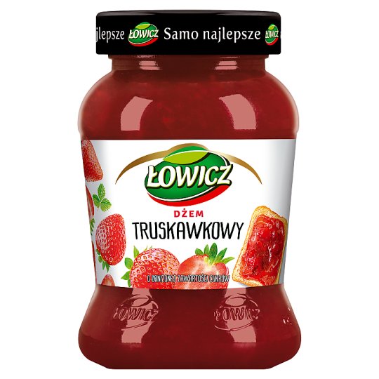 Łowicz Dżem truskawkowy niskosłodzony 450 g