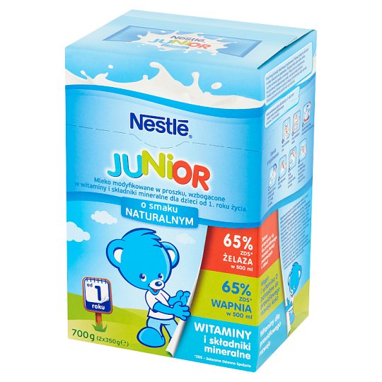 Nestlé Junior Mleko Modyfikowane Dla Dzieci Od 1 Roku życia O Smaku Naturalnym 700 G 2 X 350 G