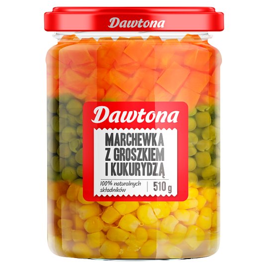 Dawtona Marchewka z groszkiem i kukurydzą 510 g