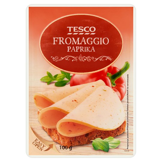 Tesco Fromaggio Serek śmietankowy z papryką w plastrach 100 g