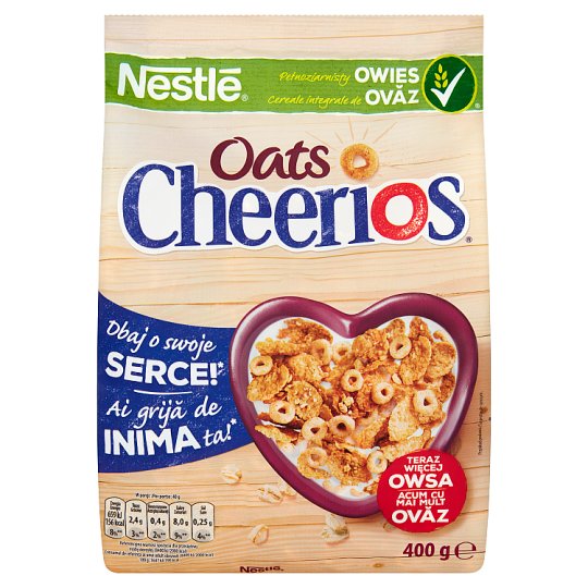 Nestlé Cheerios Oats Chrupiące płatki śniadaniowe 400 g
