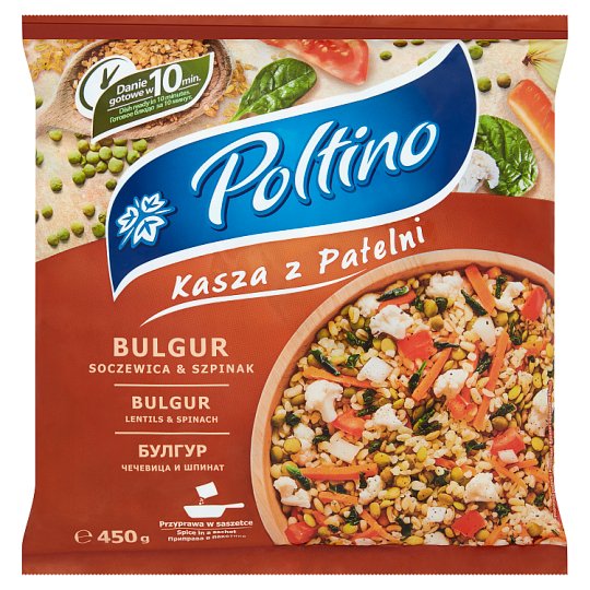 Poltino Kasza z patelni bulgur soczewica & szpinak 450 g