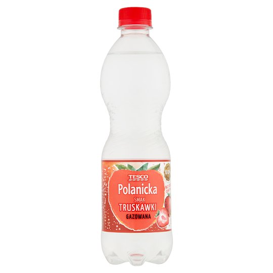 Tesco Polanicka Napój gazowany smak truskawki 500 ml