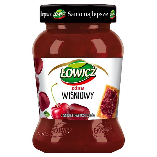 Łowicz Dżem wiśniowy niskosłodzony 450 g